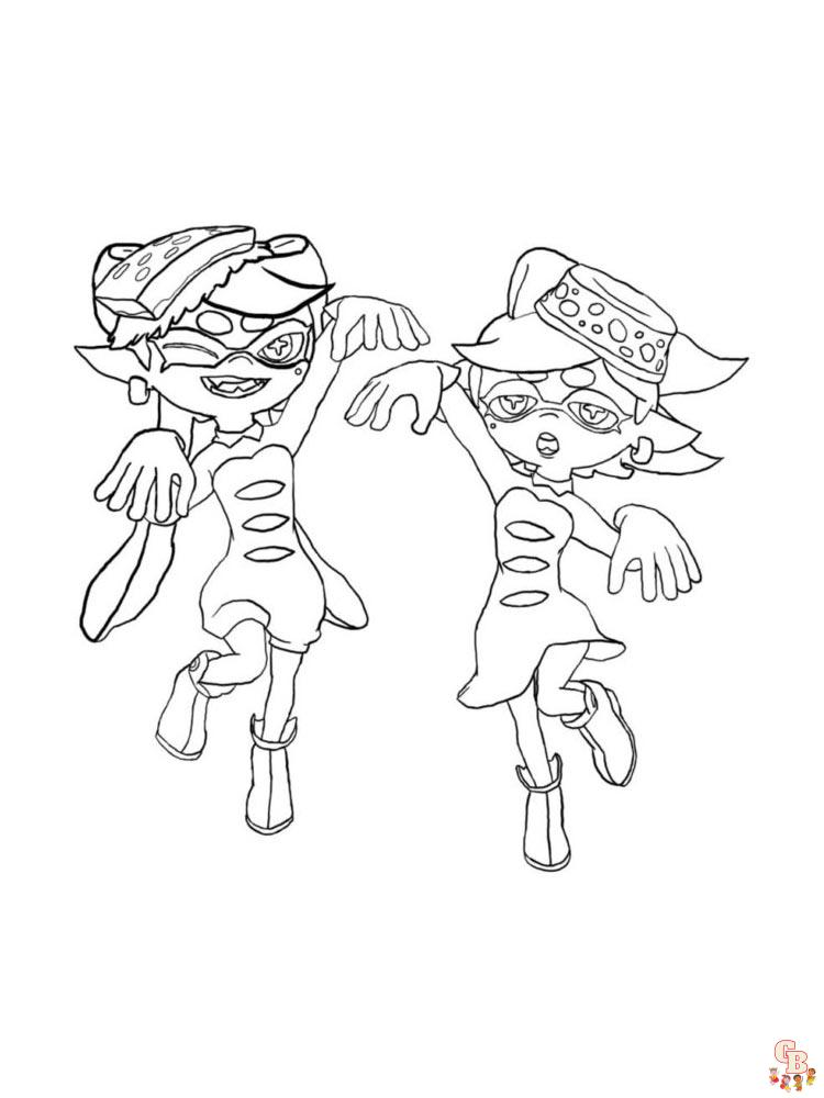 Splatoon coloring pages free printable and easy to color