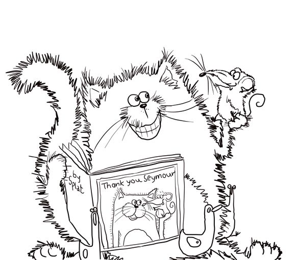 Splat the cat says thank you coloring page ausmalen ausmalbilder malvorlagen halloween