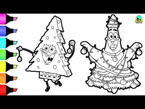 Coloring pages spongebob and patrick christas colouring for children