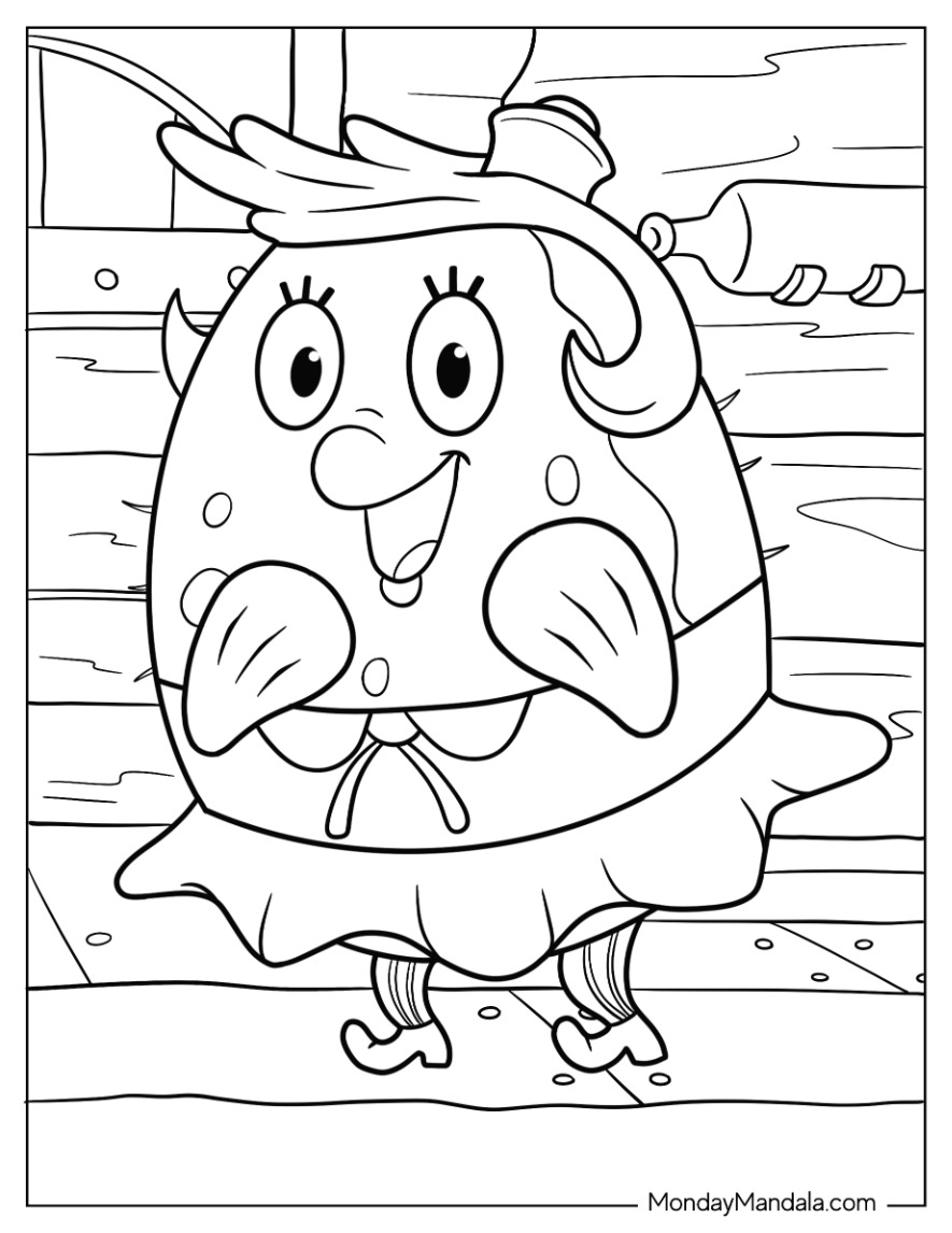 Spongebob coloring pages free pdf printables