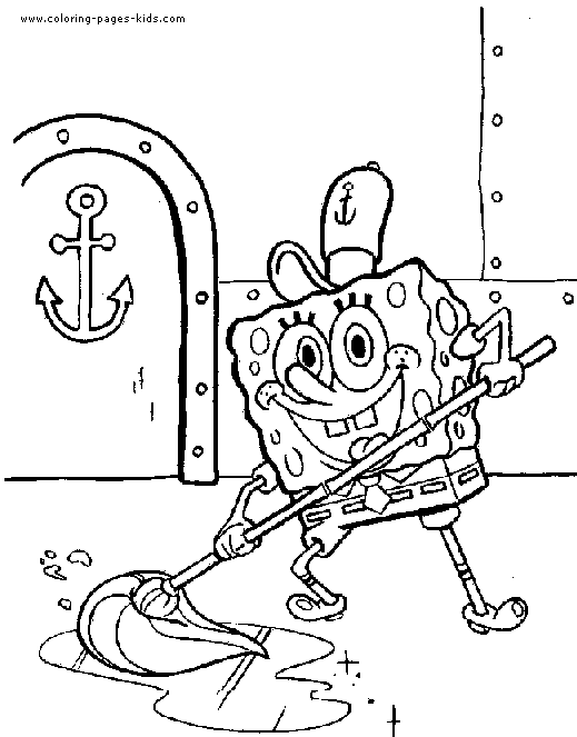 Spongebob squarepants color page