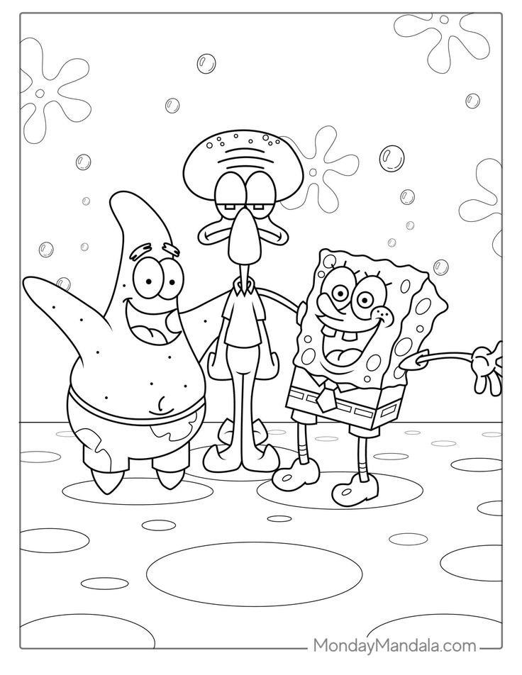 Spongebob coloring pages free pdf printables spongebob coloring hello kitty colouring pages cartoon coloring pages