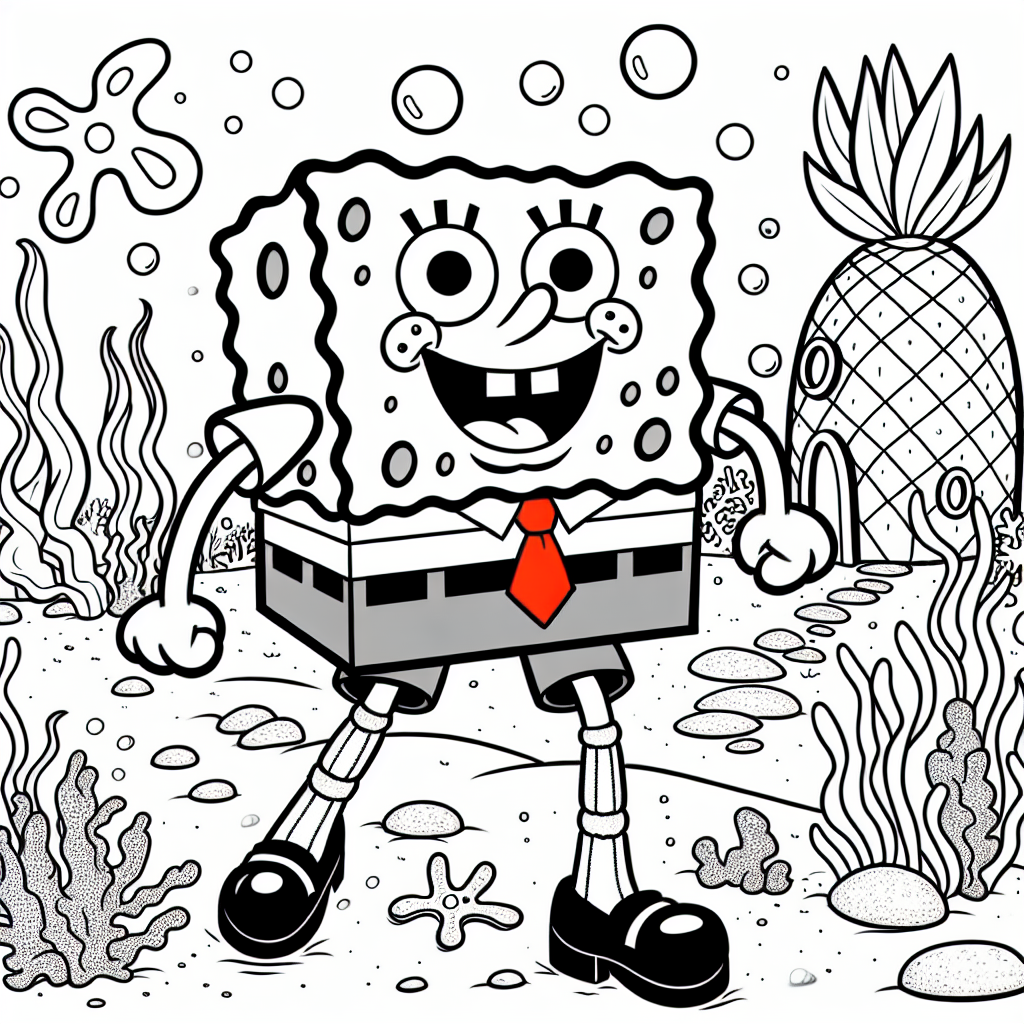 Spongebob coloring pages â custom paint by numbers