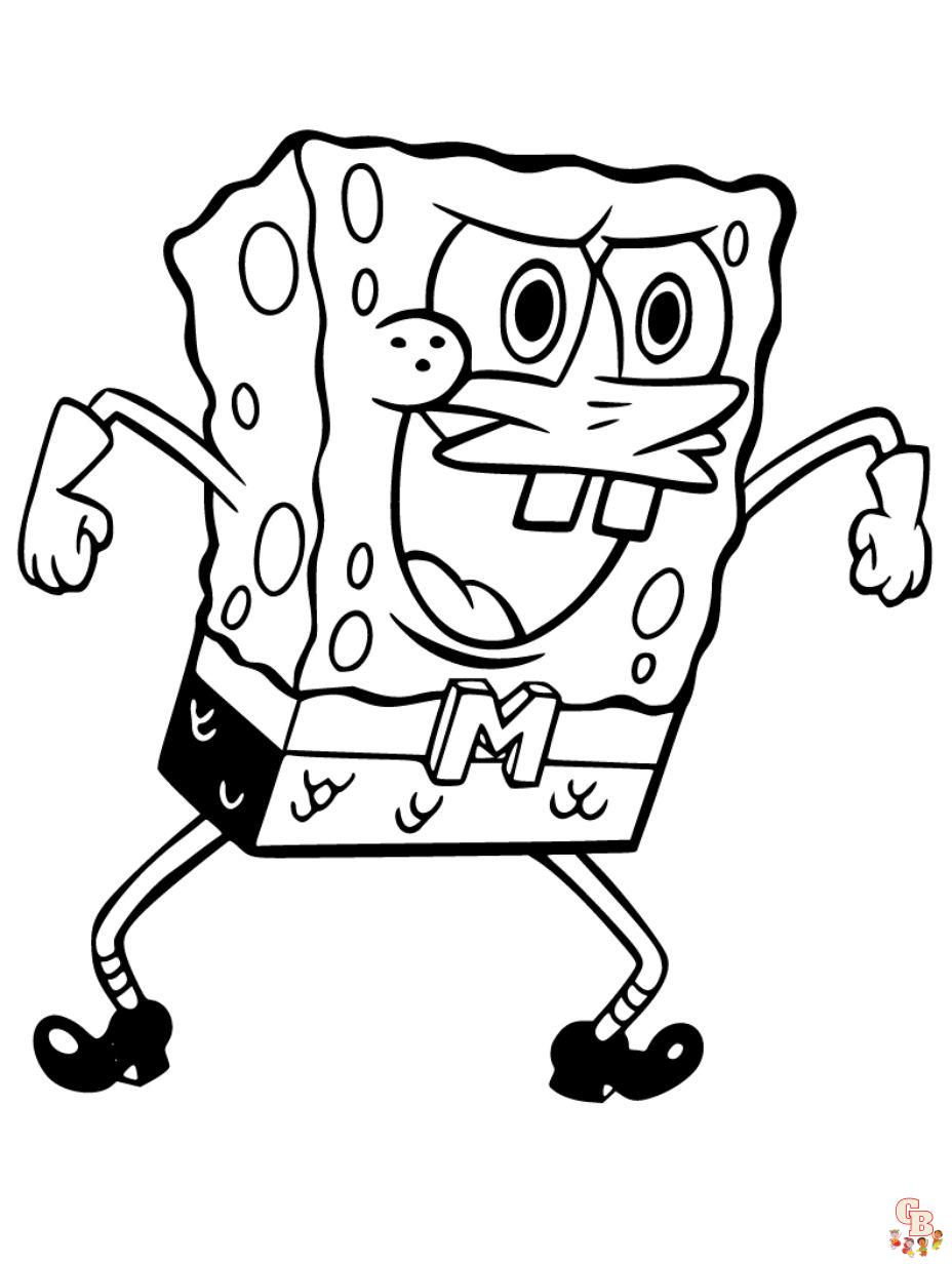 Spongebob coloring pages free printable and easy to color