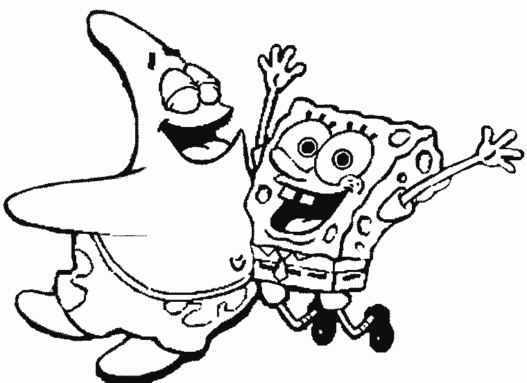 Spongebob and patrick color page