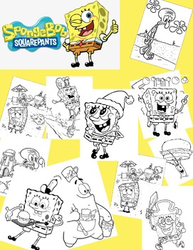 Spongebob coloring book beautiful designs for all ages great gifts for kids