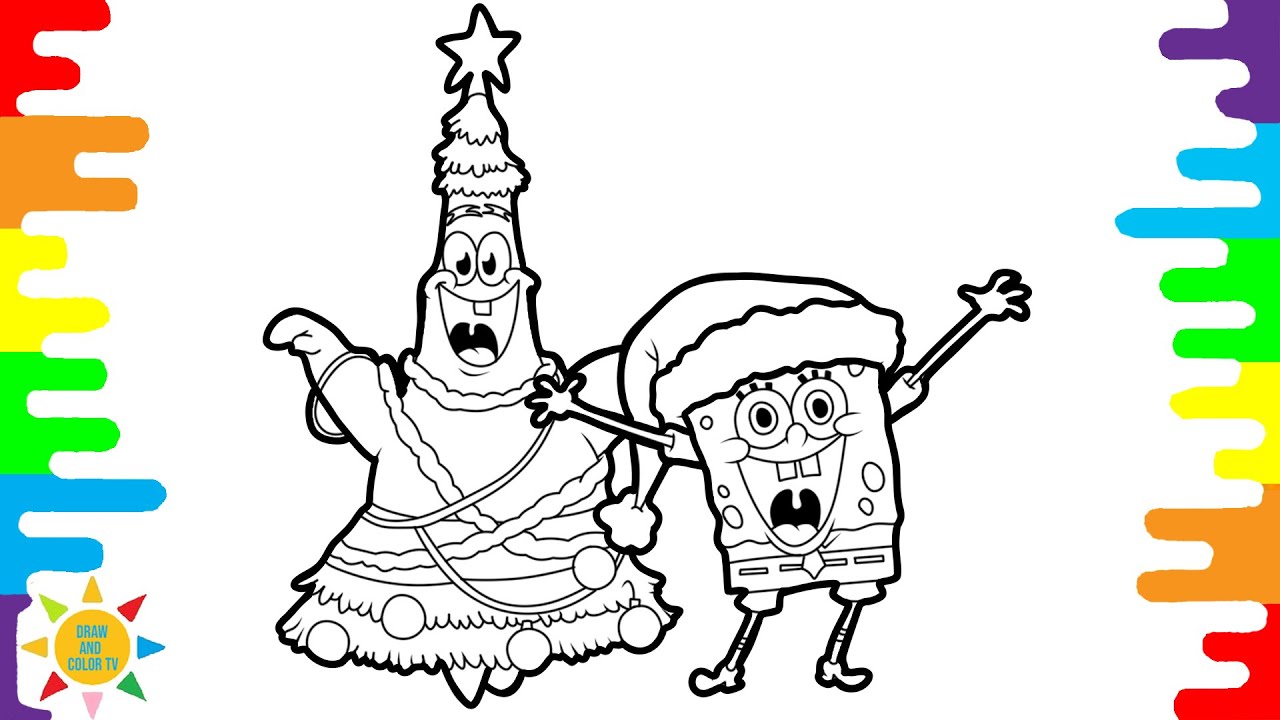 Spongebob christas coloring pages spangebob coloring pages drawandcolortv