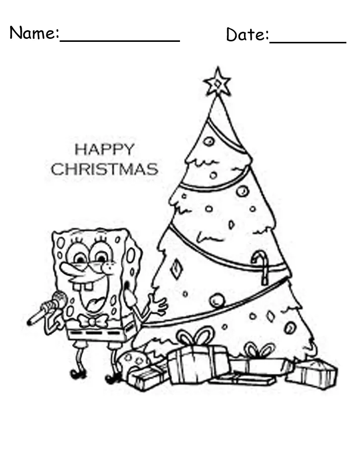 Spongebob christmas printable calendars