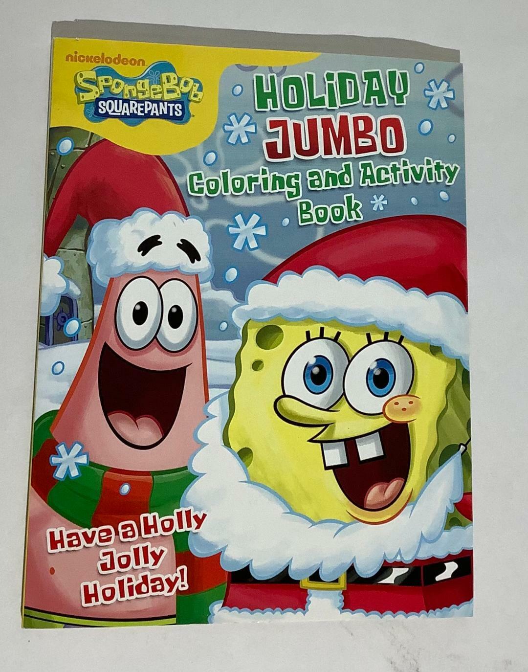 Spongebob squarepants holiday jumbo coloring book unused all through