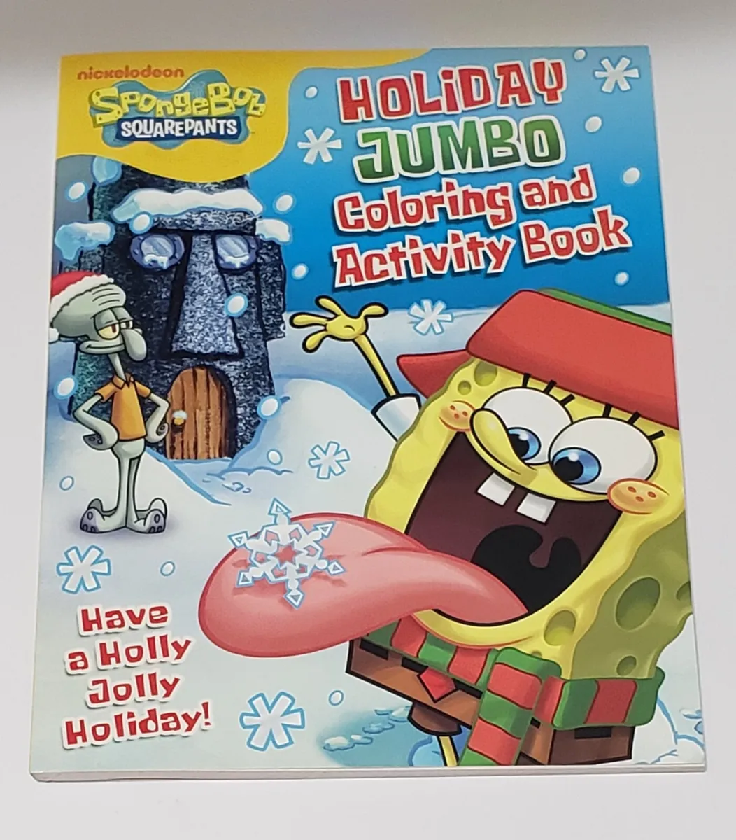 Spongebob have a holly jolly holiday christmas coloring activity book