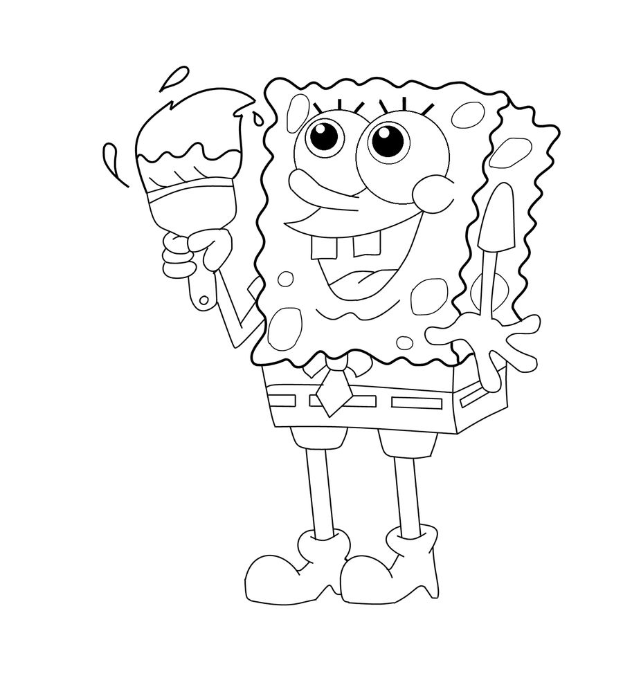 Spongebob coloring page by kabocha on