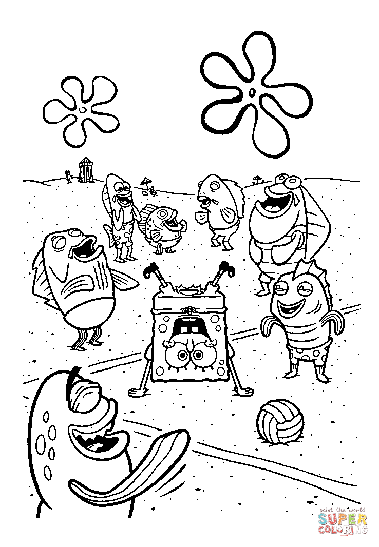 Spongebob upside down coloring page free printable coloring pages