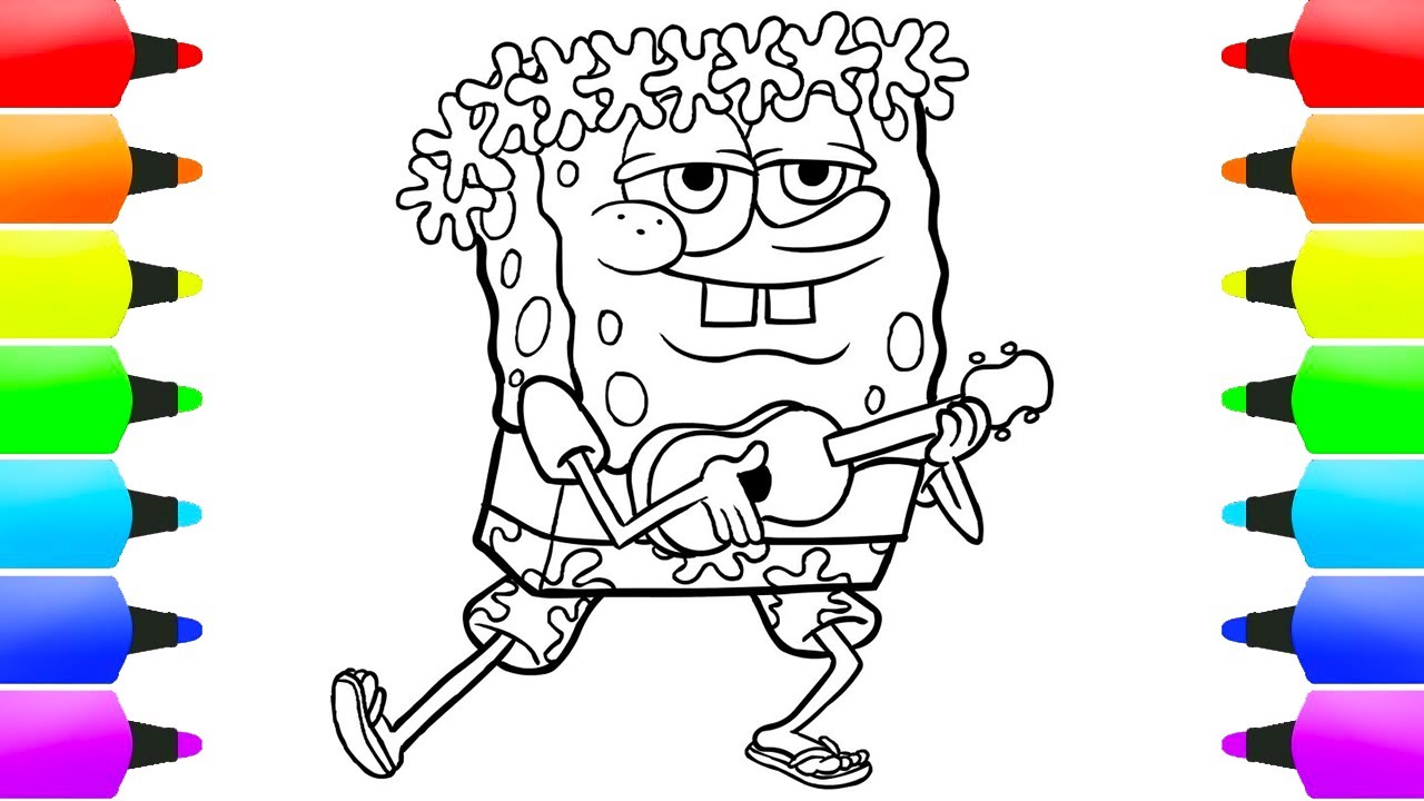 Coloring pages spongebob easy