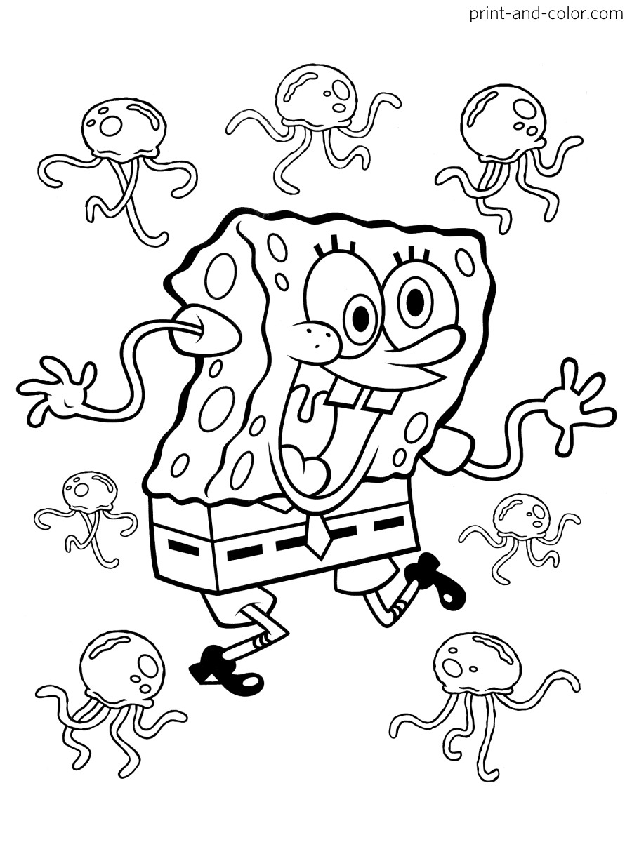 Spongebob squarepants coloring pages print and color