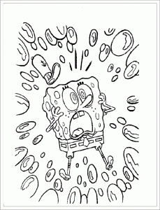 Spongebob picture to print and color