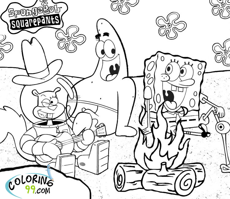 Spongebob coloring pages team colors