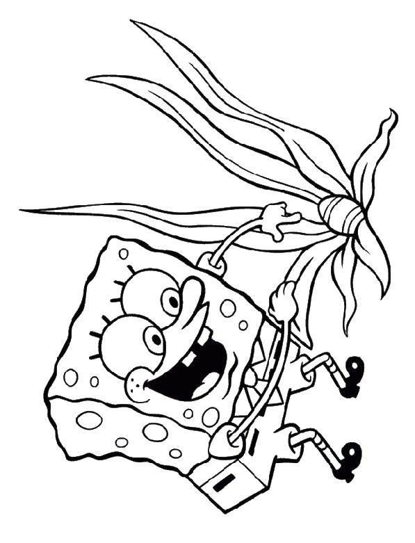 Online coloring pages egg coloring spongebob found the easter egg spongebob