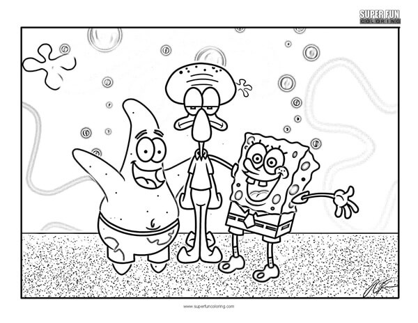 Spongebob squarepants coloring page