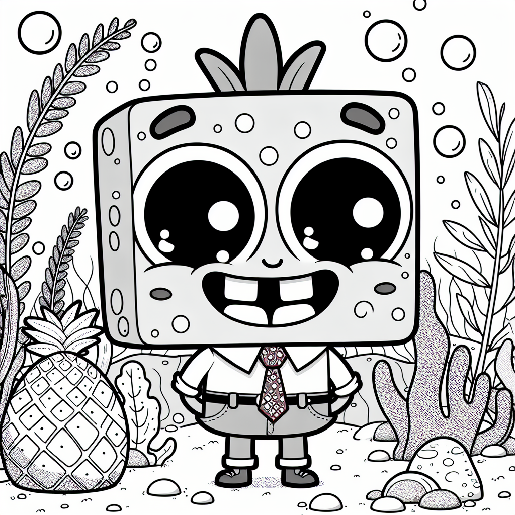 Spongebob coloring pages â custom paint by numbers