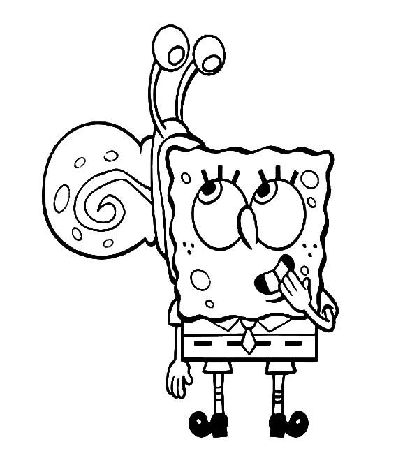 Gary the snail climb on spongebob head coloring pages color luna coloring pages spongebob drawings spongebob