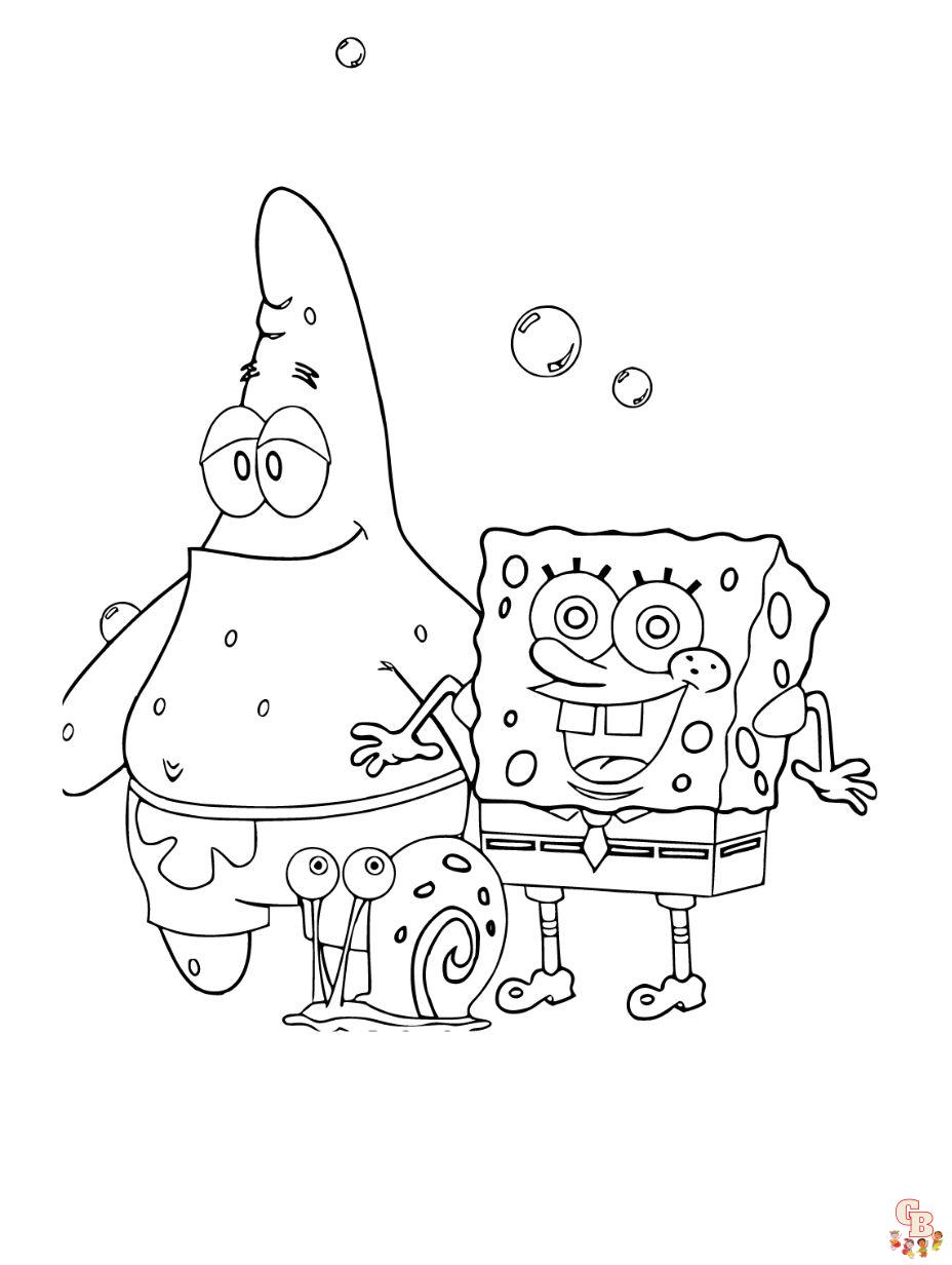 Spongebob coloring pages free printable and easy to color