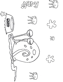 Gary spongebobs pets coloring pages