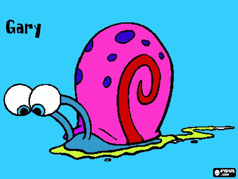 Gary the snail coloring page printable gary the snail