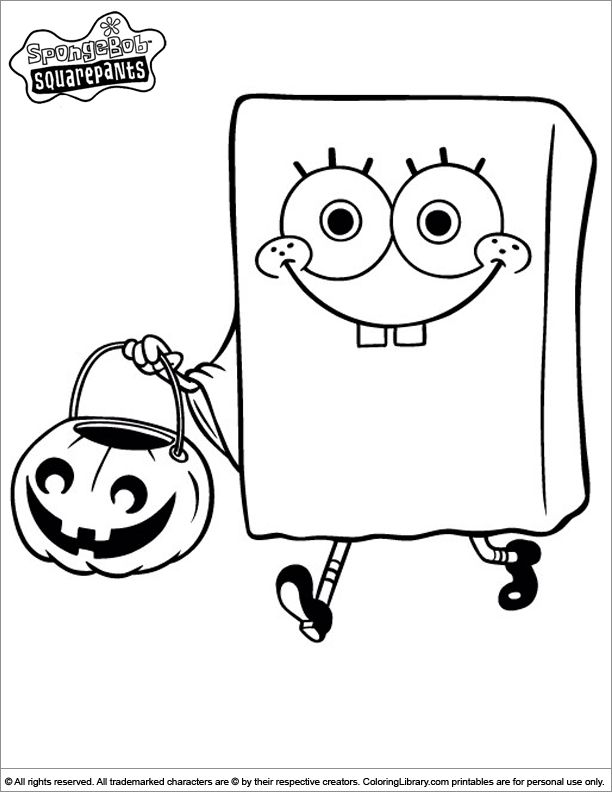 Spongebob coloring picture spongebob coloring halloween coloring halloween coloring pages printable