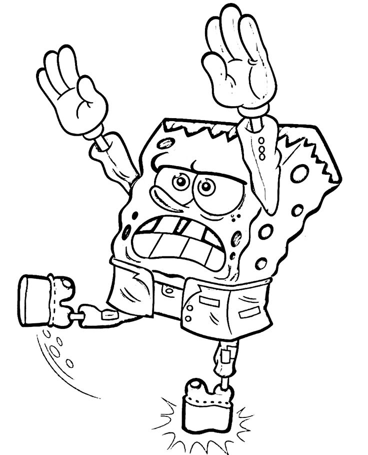 Spongebob halloween coloring pages