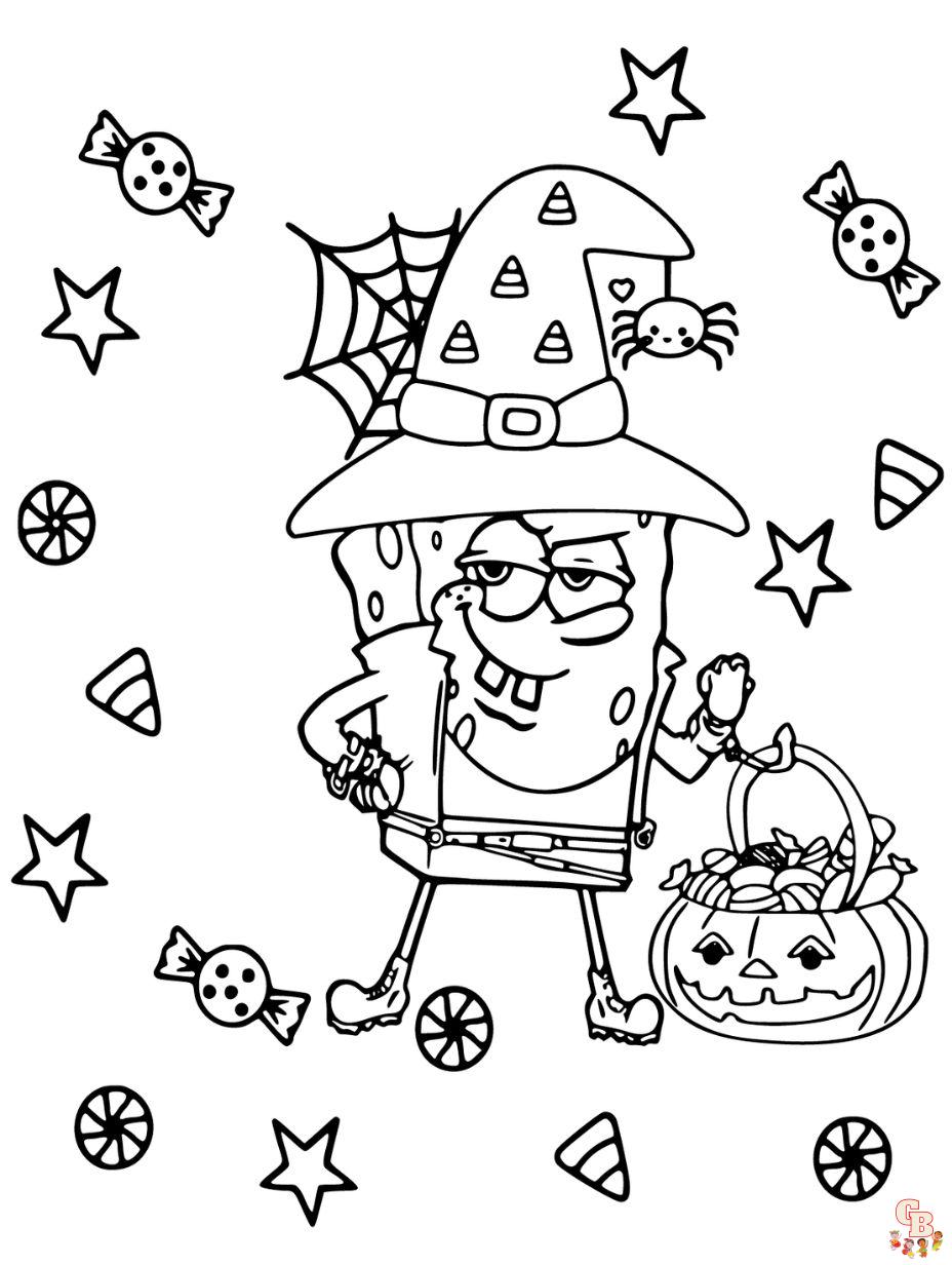 Spongebob coloring pages free printable and easy to color