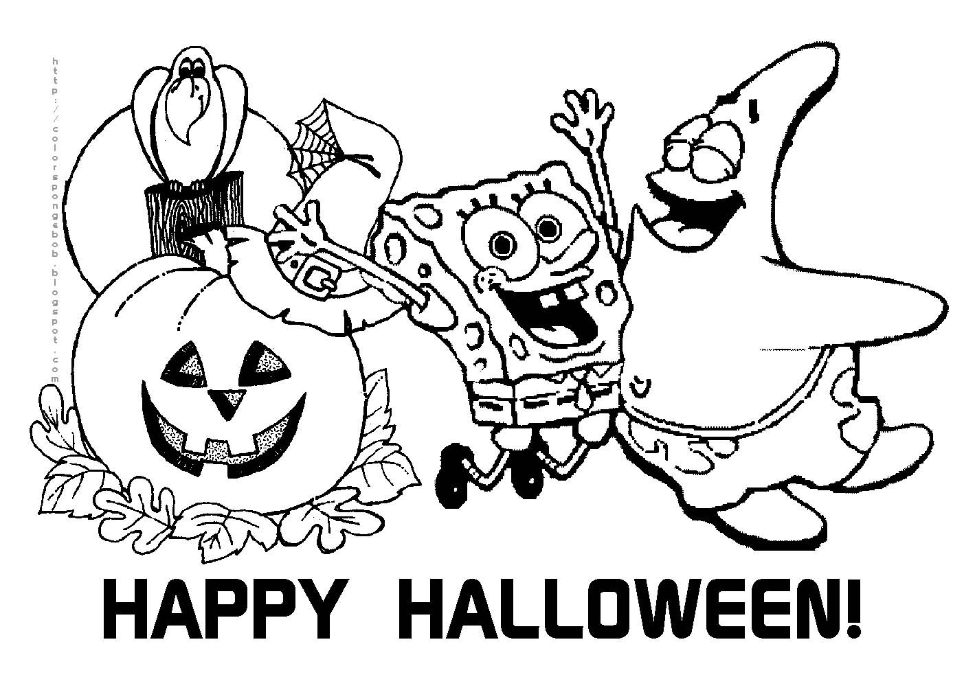 Spongebob coloring pages halloween coloring pages free halloween coloring pages halloween coloring pages printable