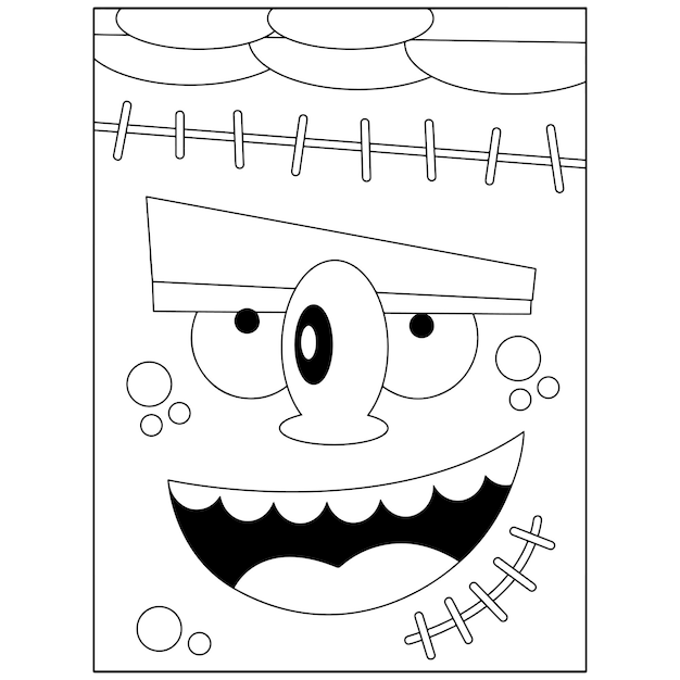 Premium vector halloween coloring pages for kids