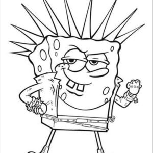 Spongebob halloween coloring pages printable for free download