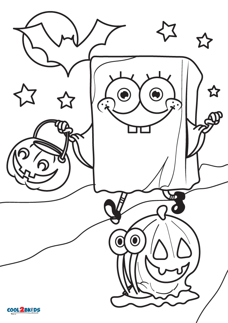 Ausmalbilder spongebob halloween