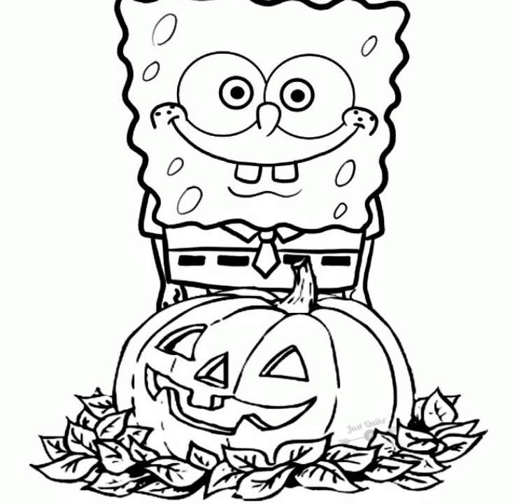 Halloween day coloring pages drawings for spongebob