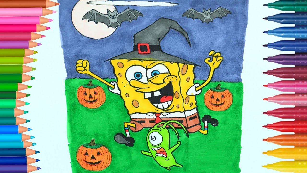 Spongebob bees a magician ð l coloring page halloween specia little hands coloring book