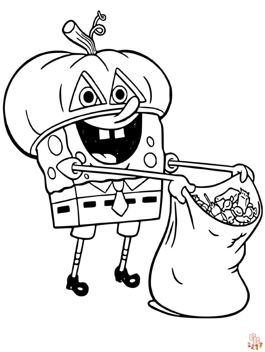 Spongebob coloring pages free printable and easy to color