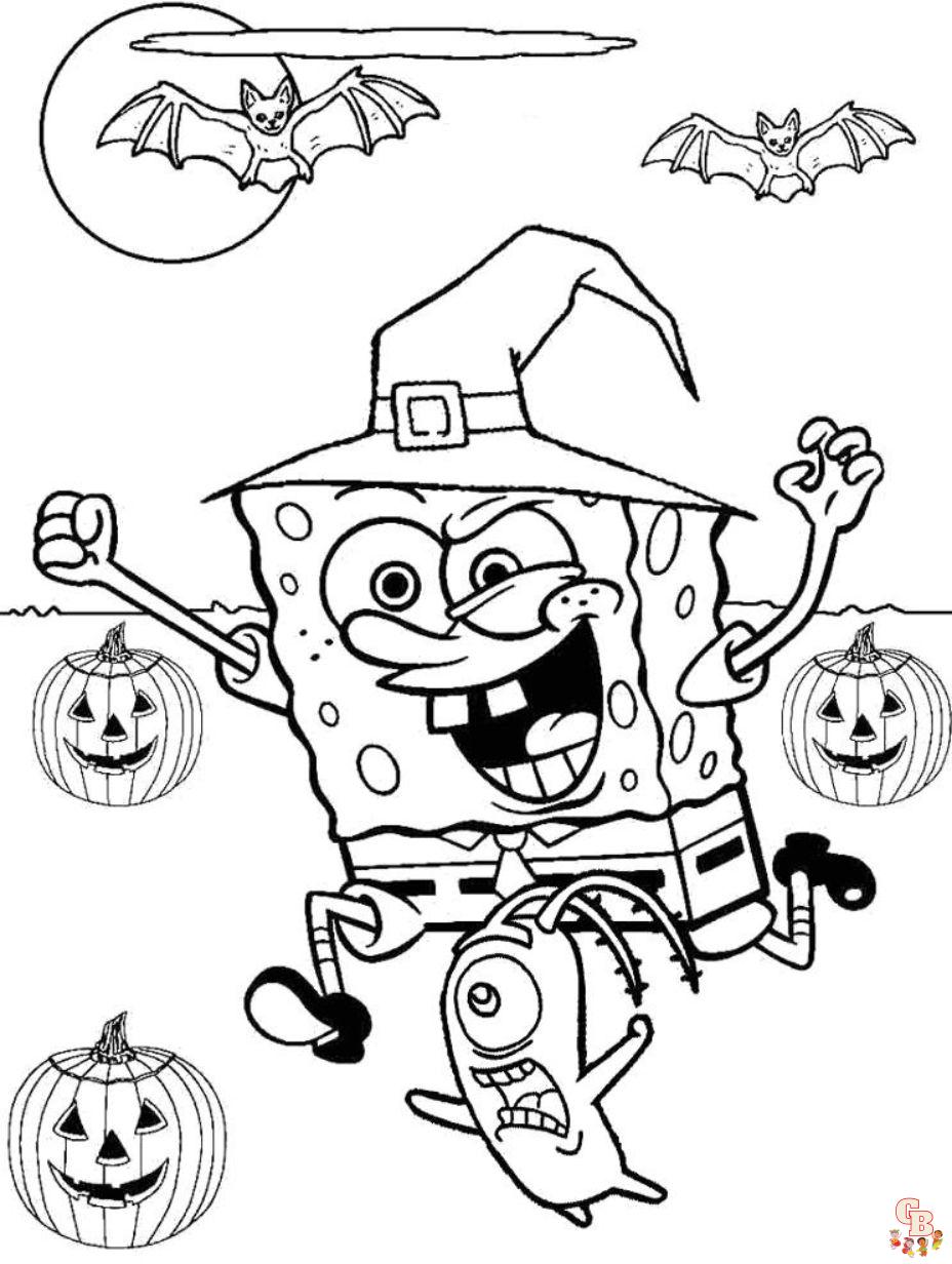 Spongebob coloring pages free printable and easy to color