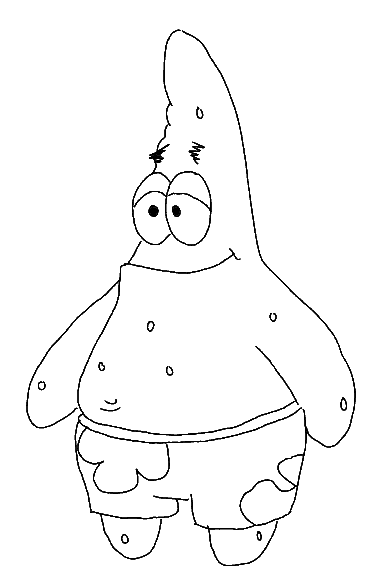 Patrick from spongebob coloring page