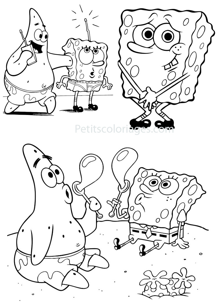 Sponge bob coloring pages for kids