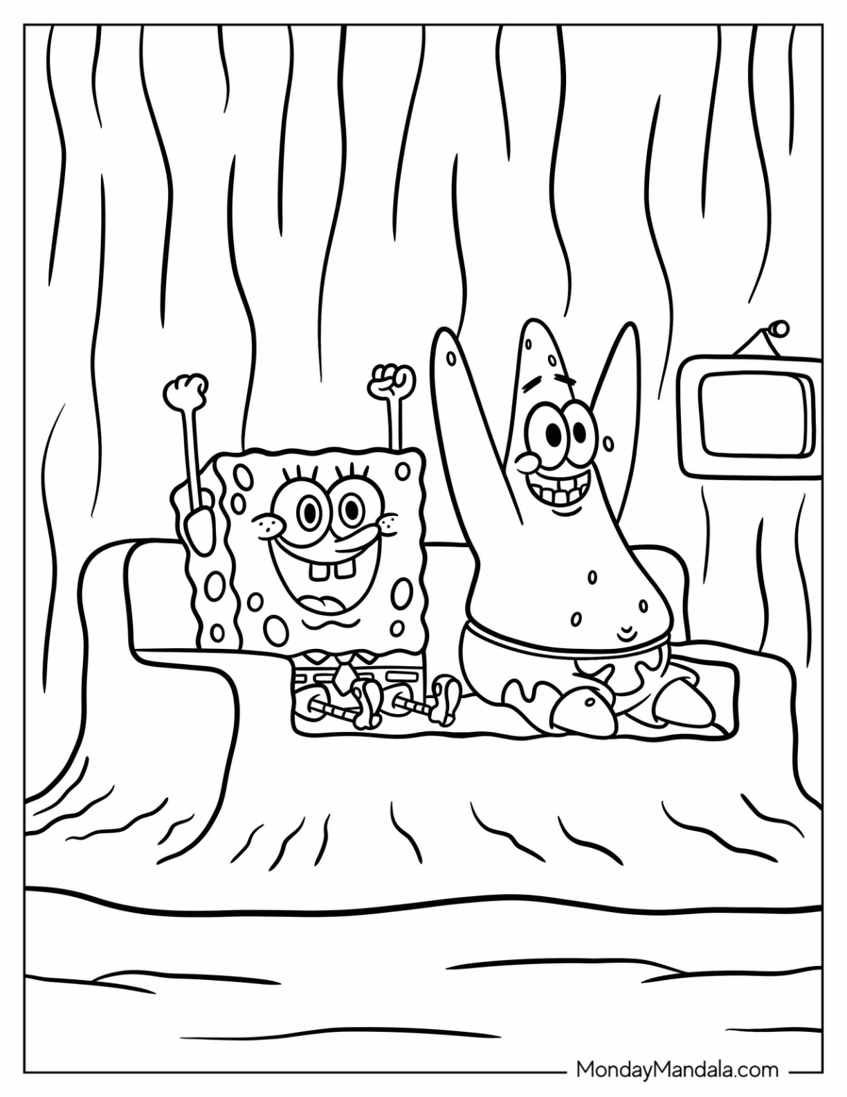 Patrick star coloring pages free pdf printables