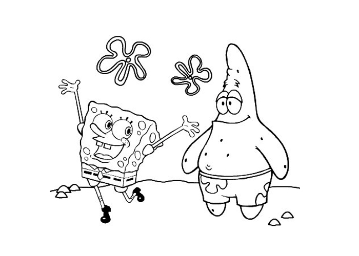 Spongebob and patrick coloring pages