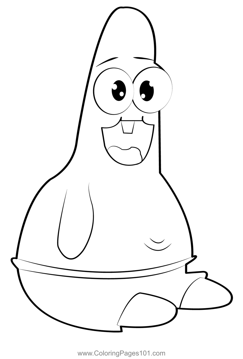 Patrick coloring page for kids