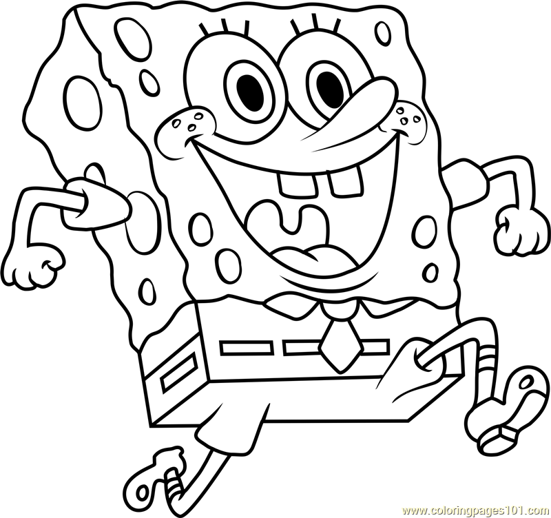 Spongebob coloring page for kids