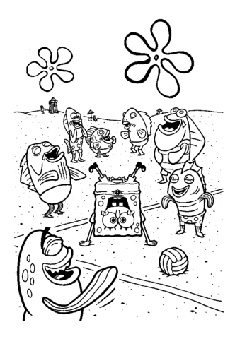 Spongebob upside down coloring page free printable coloring pages