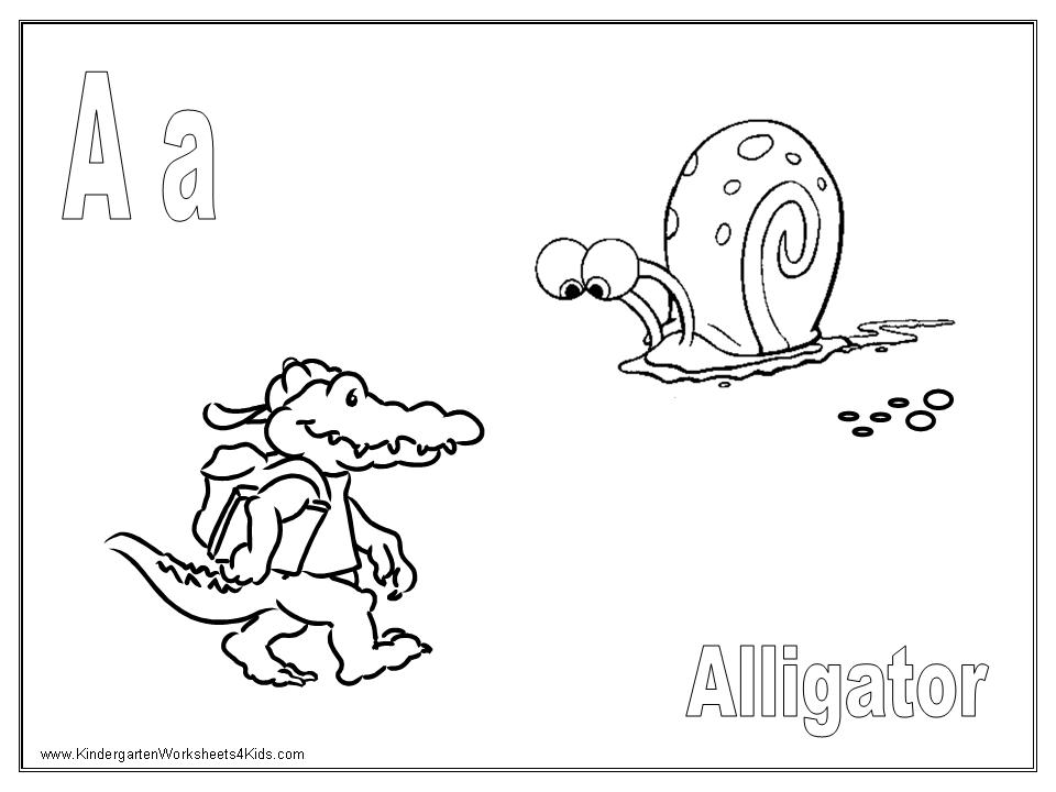 Spongebob alphabet coloring pages