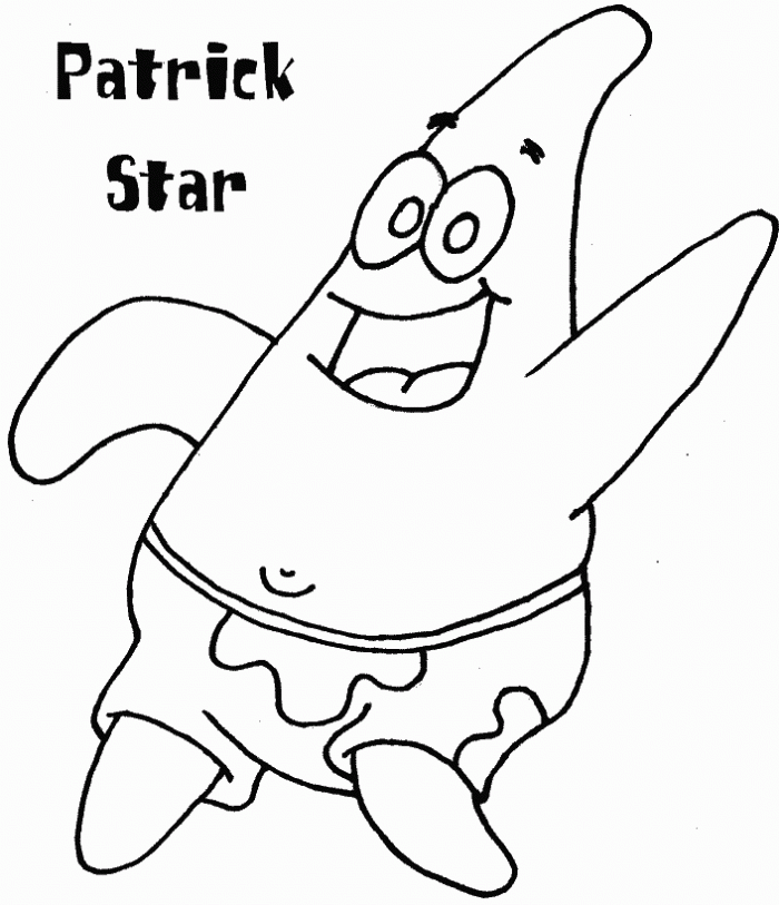 Patrick star coloring pages printable for free download