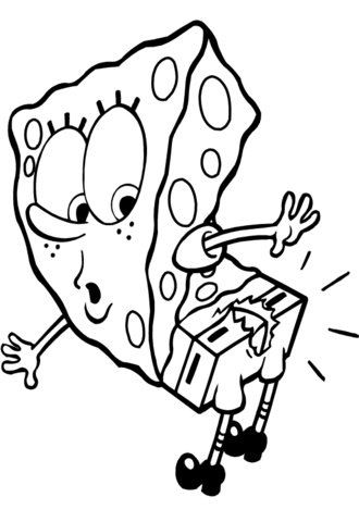 Sponge bob confused coloring page free printable coloring pages