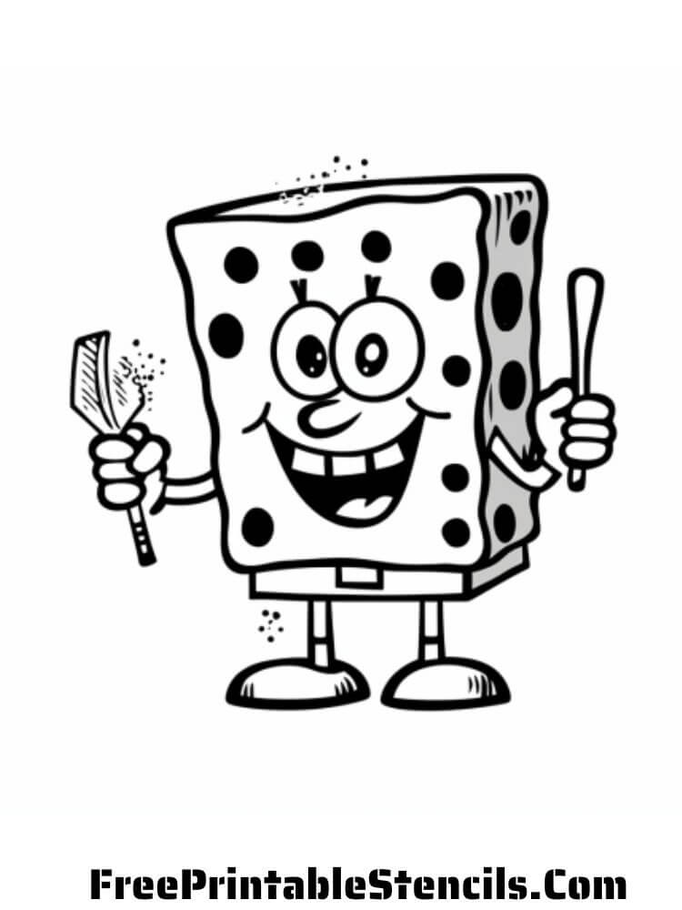 Free printable spongebob stencils and silhouettes