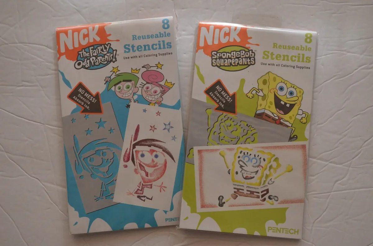 Lot new nickelodeon spongebob squarepants the fairly odd parents stencils